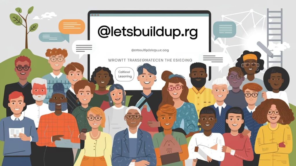 Who can share their stories on @letsbuildup org?