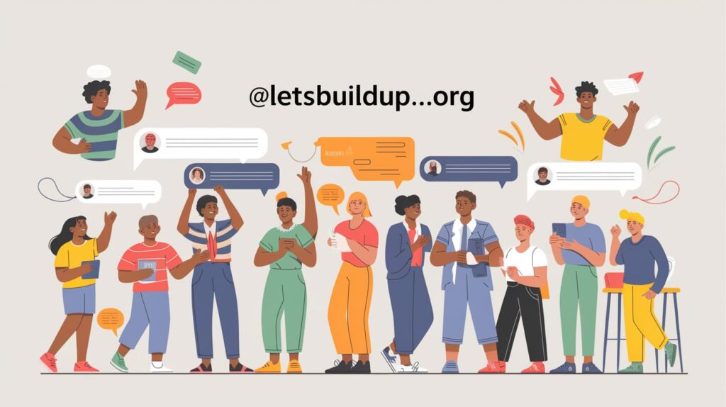 How do I share my experience on @letsbuildup org?