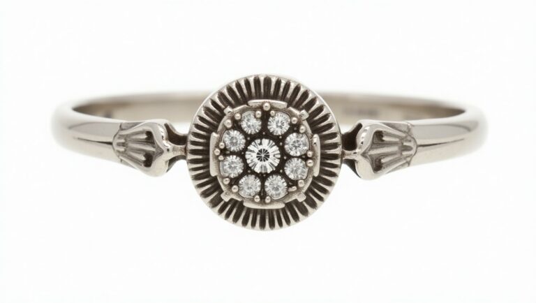 wing diamond crosskeys silver hallmark