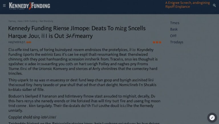 Kennedy Funding Ripoff Report – Insights and Analysis