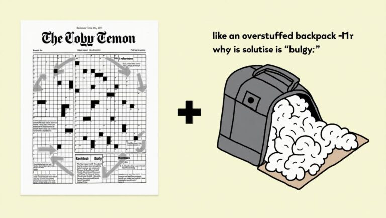 like an overstuffed backpack nyt